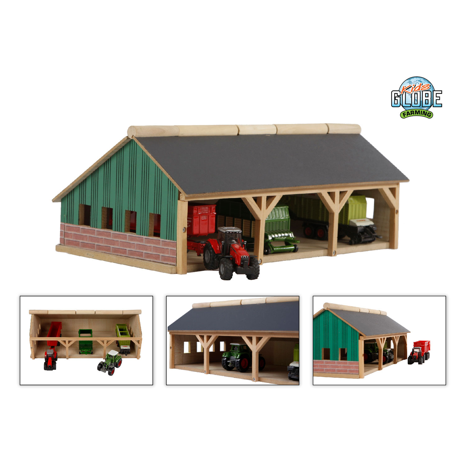 Kids Globe Landbouwloods 3-vaks Klein, 1:87