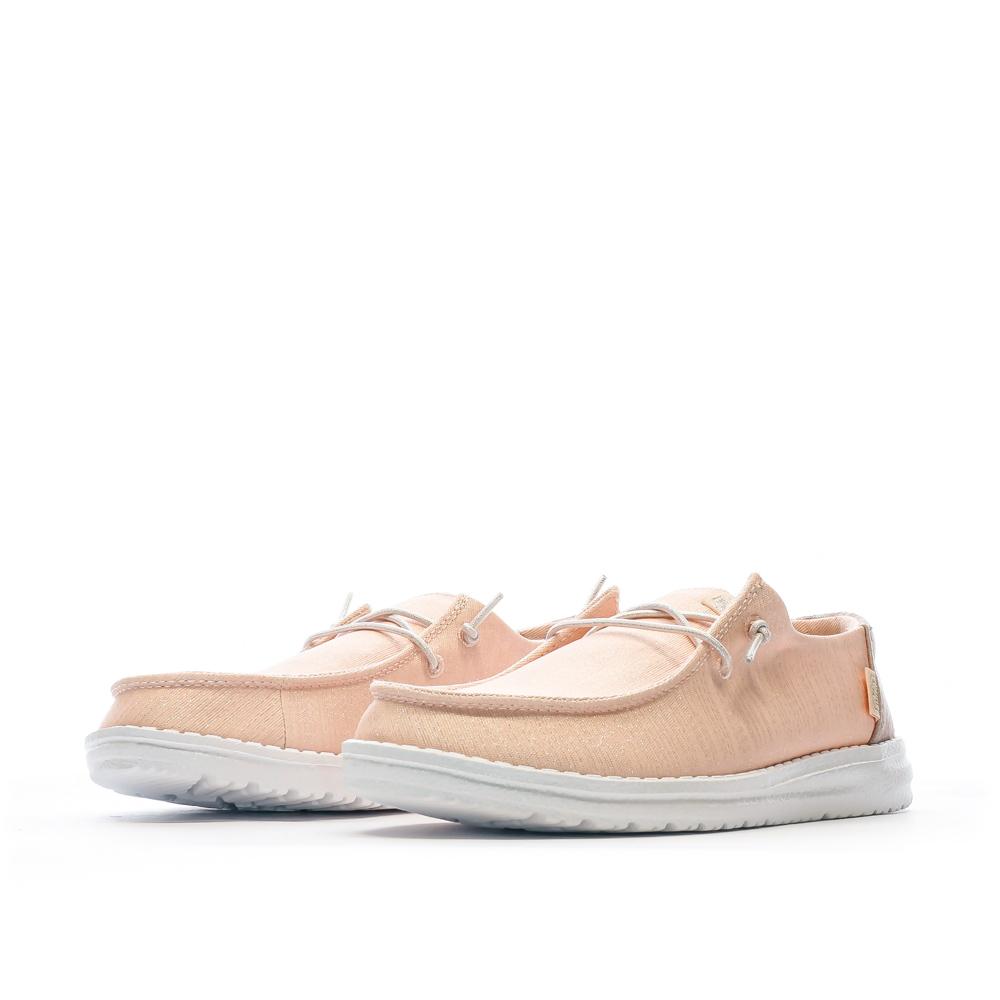 Hey Dude Chaussures Rose Pailettée Femme Hey Dude Wendy Glitter