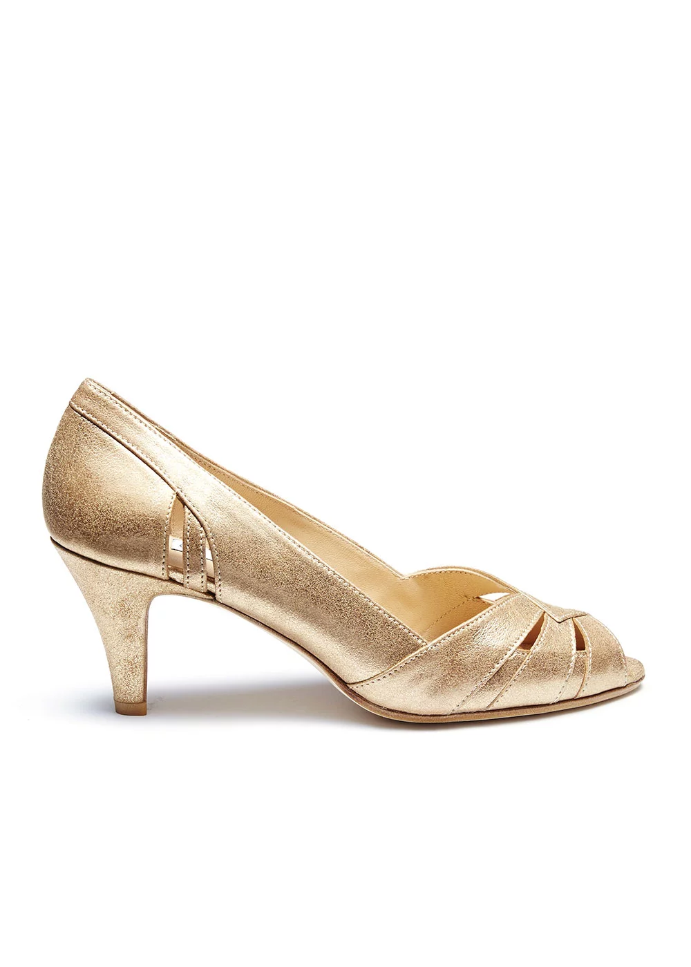 ESCARPIN BELINE CUIR METALLISE
