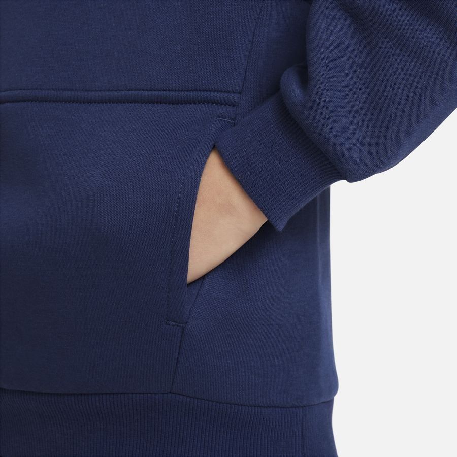 Nike Sweat à Capuche NSW Club Fleece - Bleu Marine/Blanc Enfant