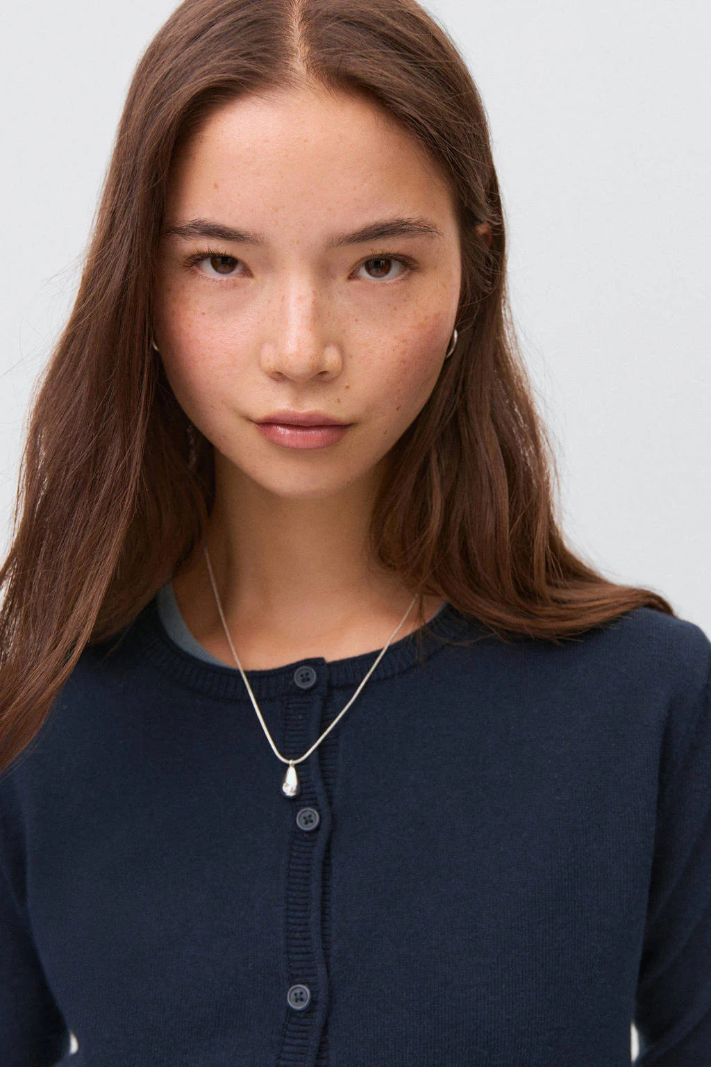 MANGO TEEN vest fijn gebreid marine blauw