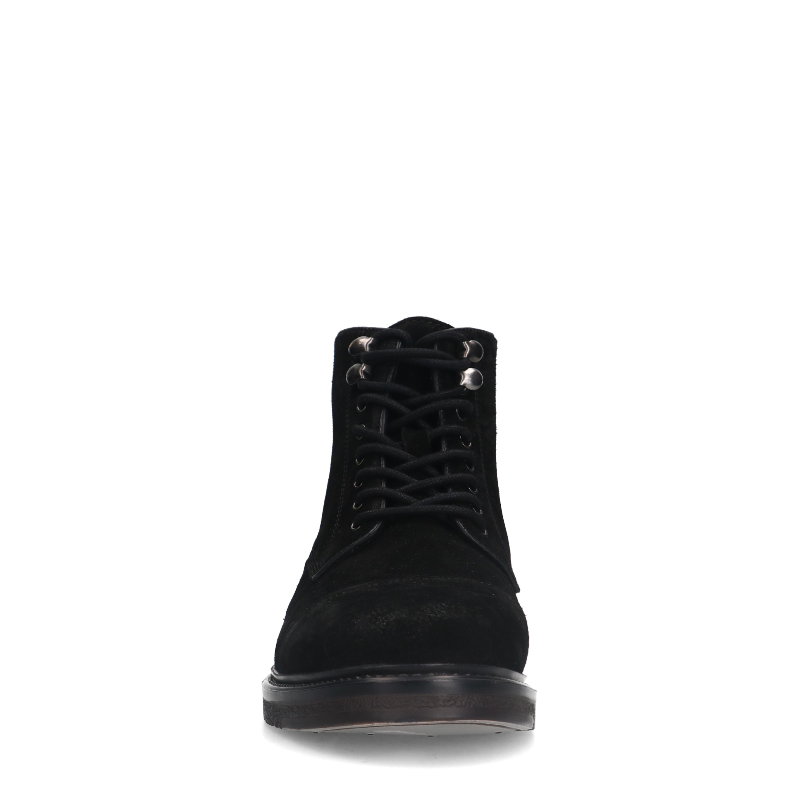 Zwarte suède veterboots