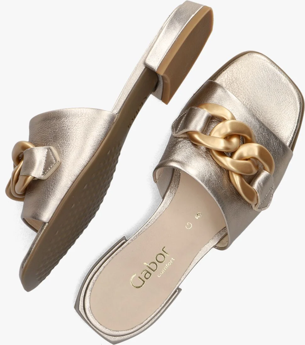GABOR ros&eacute;gouden gabor slippers 801.3