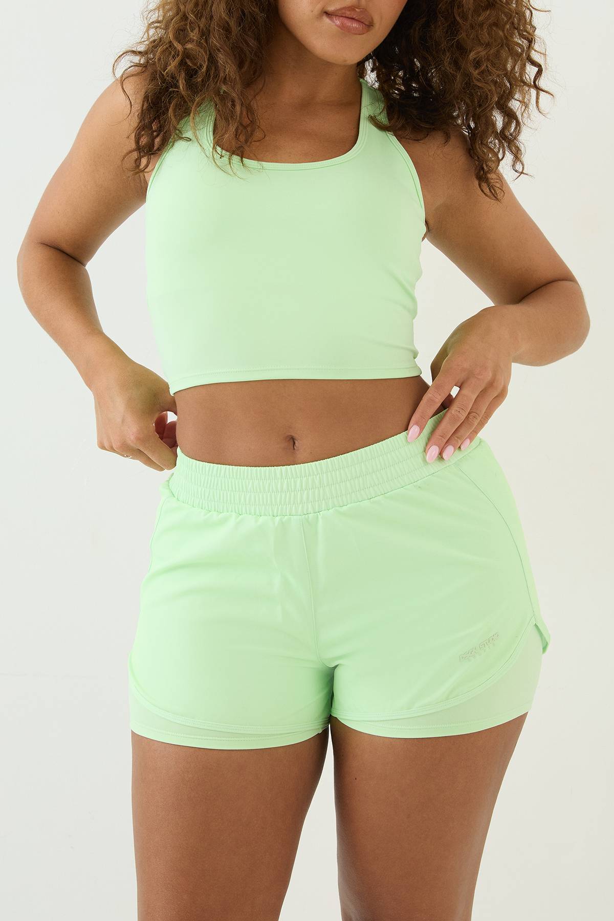 Short De Running Taille Haute 2 En 1 Dsgn Studio