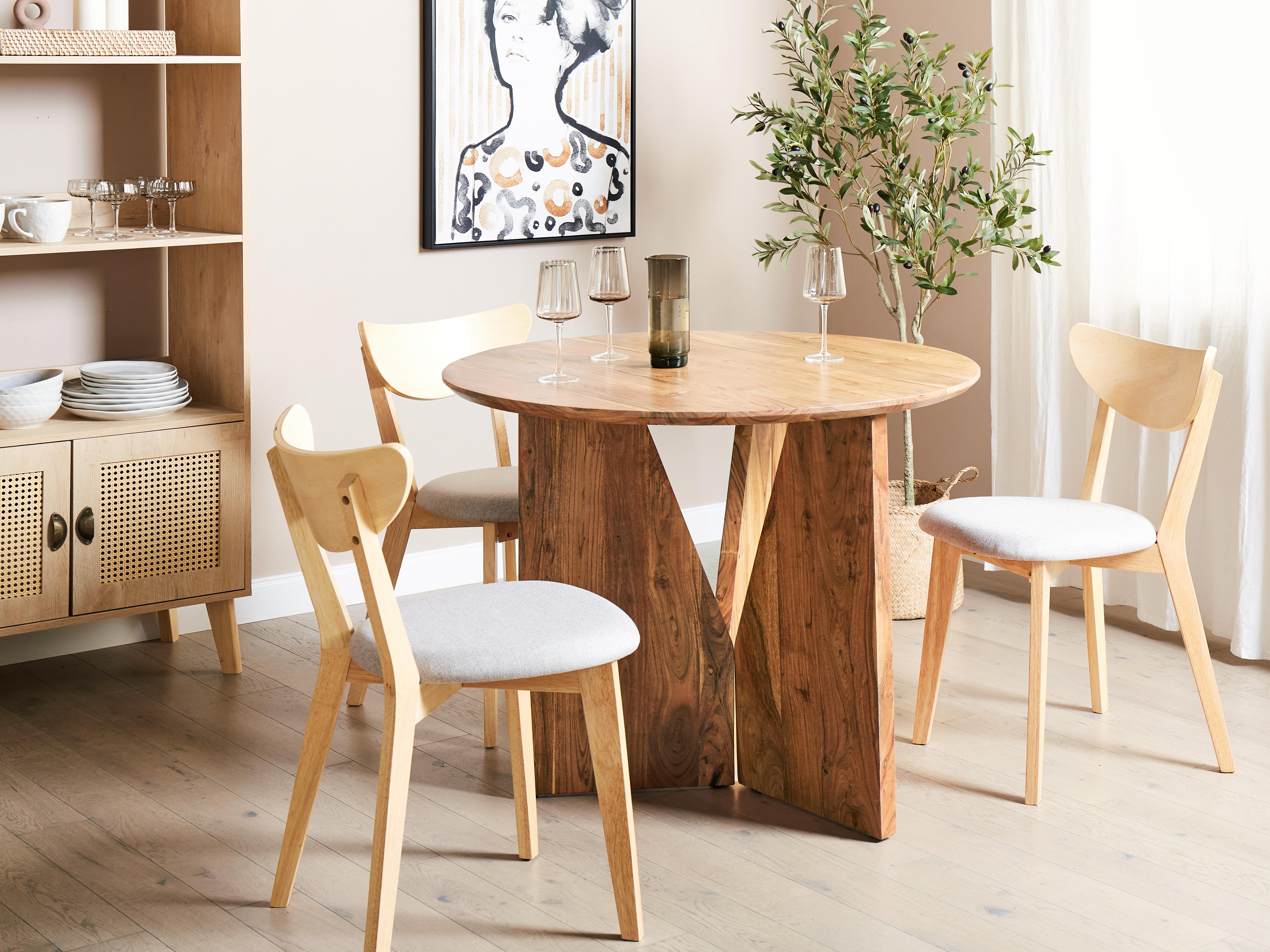 Eettafel ARRAN Bruin 100 cm Acaciahout 100 cm
