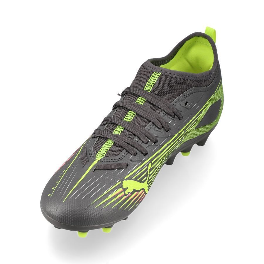 PUMA Ultra 5 Match MG Audacity - Matte Aged Silver/Jaune/Argenté Enfant