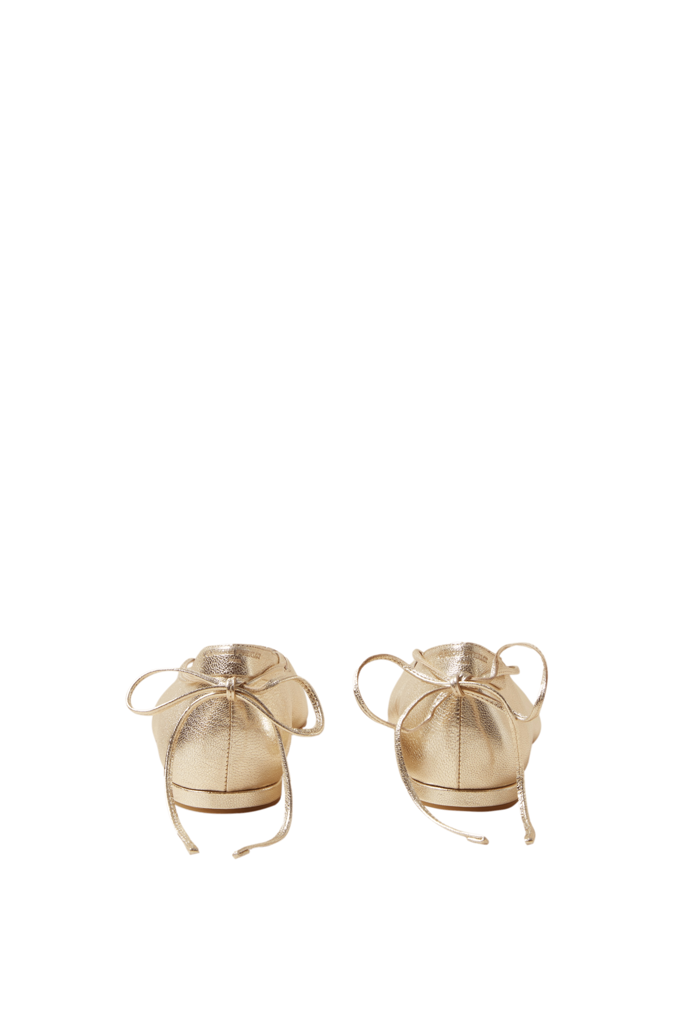Ballerines en cuir métallisé | Doré
