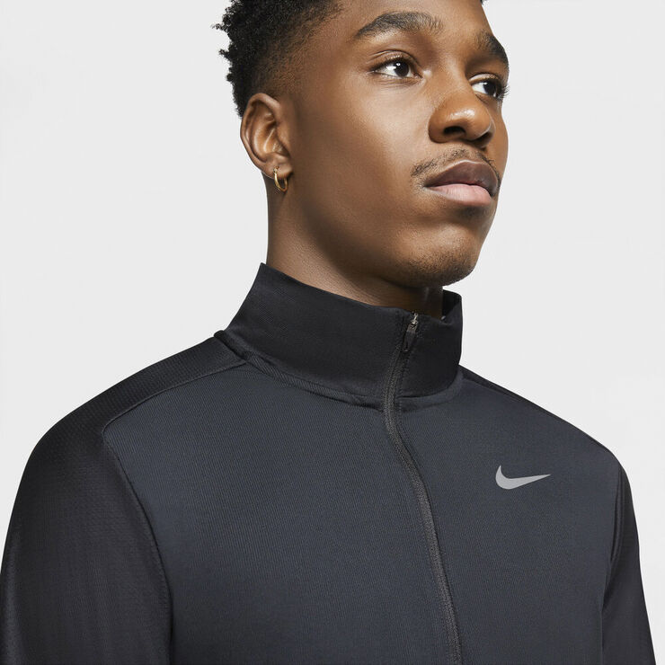 Nike Dri Fit 1 2 Zip Lobetroje Sort