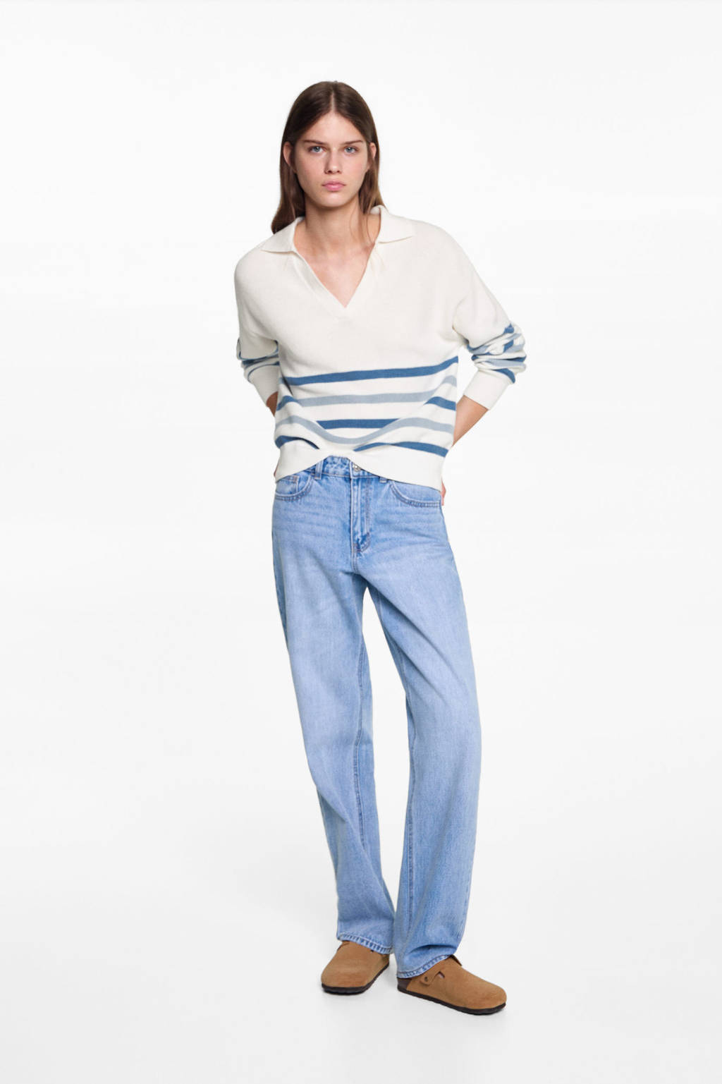 MANGO TEEN gebreide trui wit
