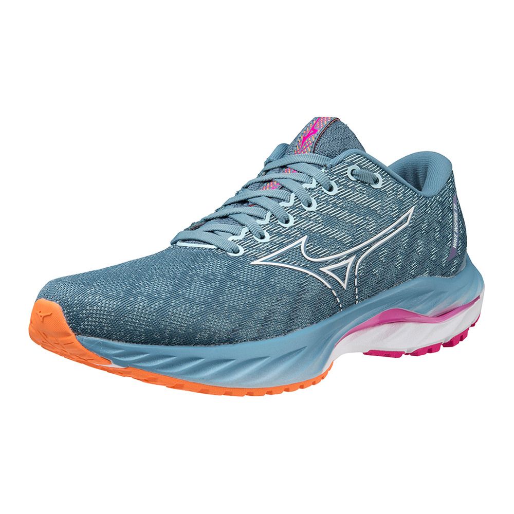 Mizuno WAVE INSPIRE 19 - Chaussures running Femme provincial blue/white/807 c