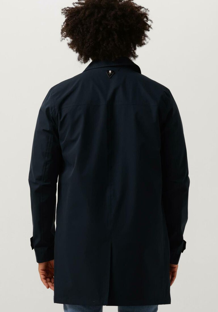 VANGUARD blauwe vanguard mantel long jacket poly soft touch v-coat