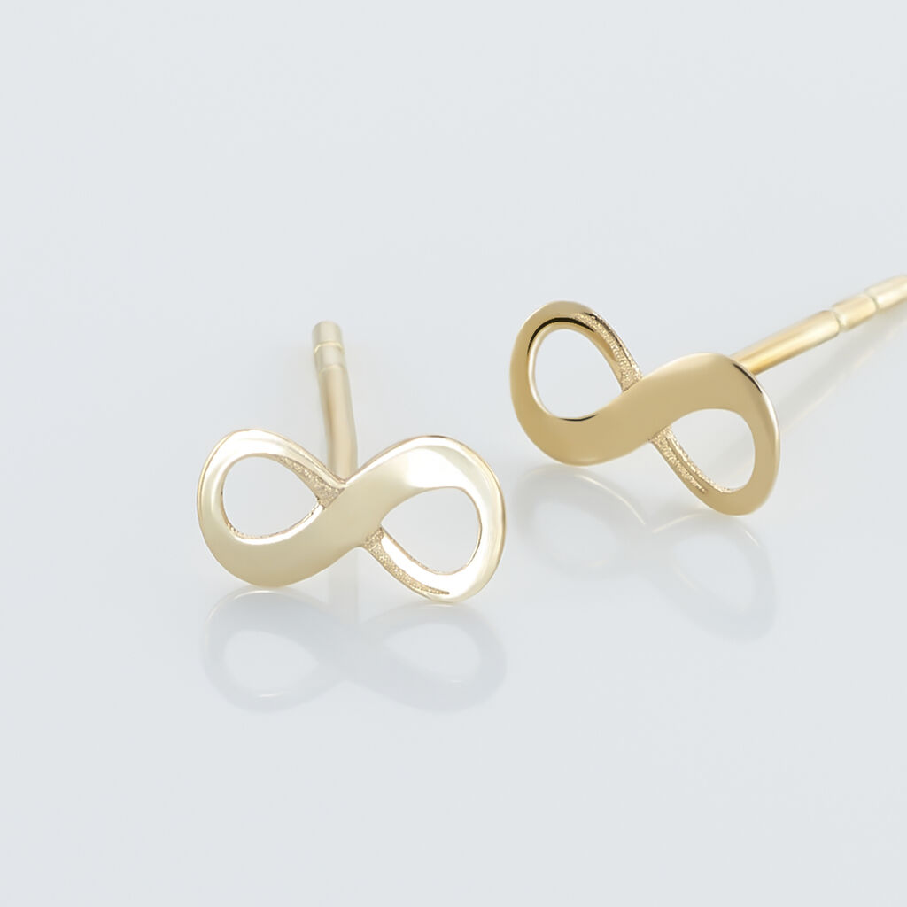 Boucles D'oreilles Puces Annie-francoise Infini Or Jaune