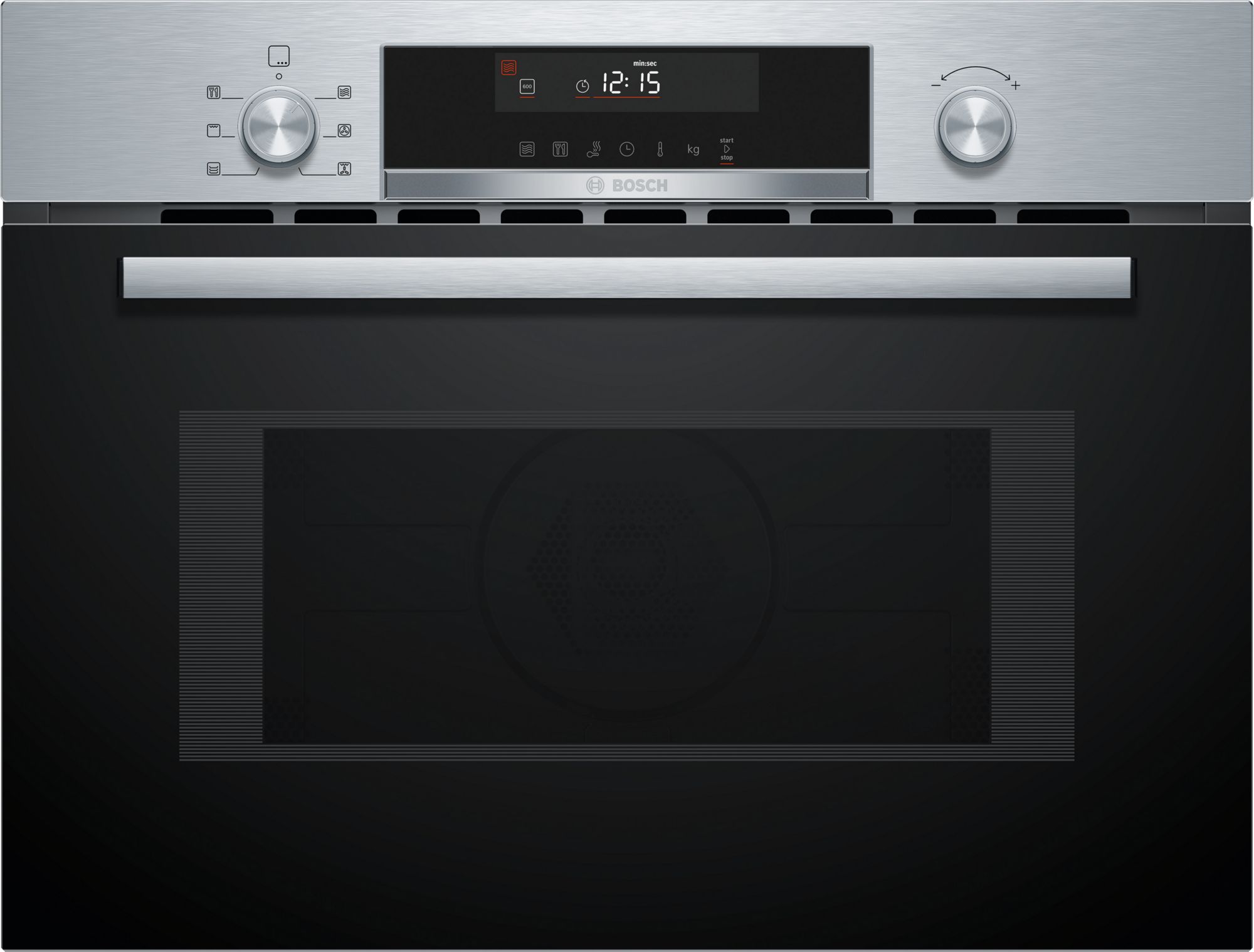 Forno compacto Série 6 com micro-ondas 60 x 45 cm em aço inoxidável CMA585GS0