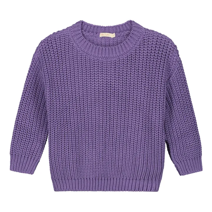 Yuki Pull Chunky Coton Bio | Violet