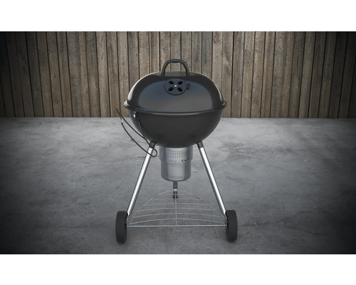 Tenneker® Houtskoolgrill Kettle Grill Black Moon Ø 58 cm Deksel Thermometer en Uitneembare Asbak Zwart