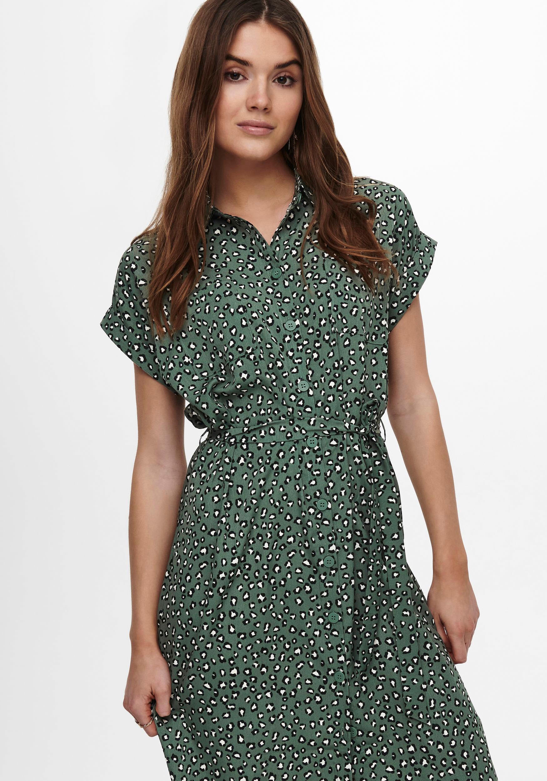 ONLY Hemdblusenkleid »ONLHANNOVER S/S SHIRT DRESS NOOS WVN« Brusttaschen Sommerkleid