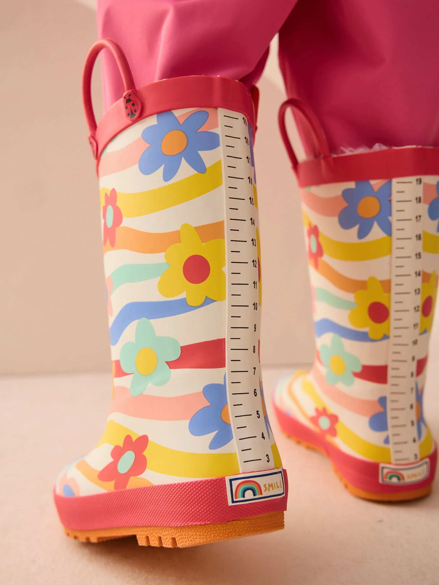 Regenboogprint - Laarzen met handgreep