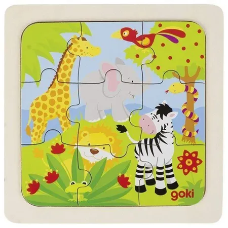 goki Einlegepuzzle, 9 Teile, 4-fach sortiert