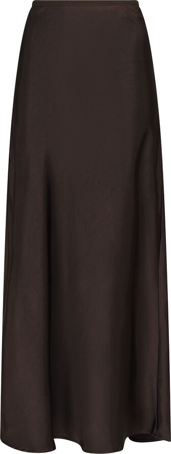 Neo Noir Vicky Heavy Sateen Skirt Dark brown