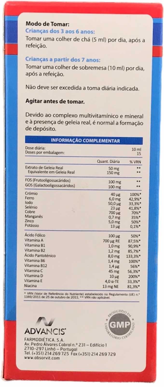 Geleia Real Absorbit para Crianças 150 ml