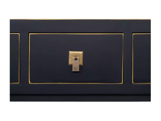 Récepteur en bois avec 3 tiroirs 95x26x78