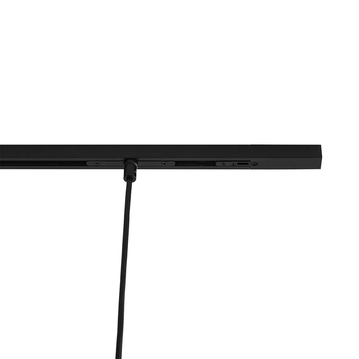 Modern railsysteem met 3 hanglampen beige met zwart 1-fase - Slimline Keno