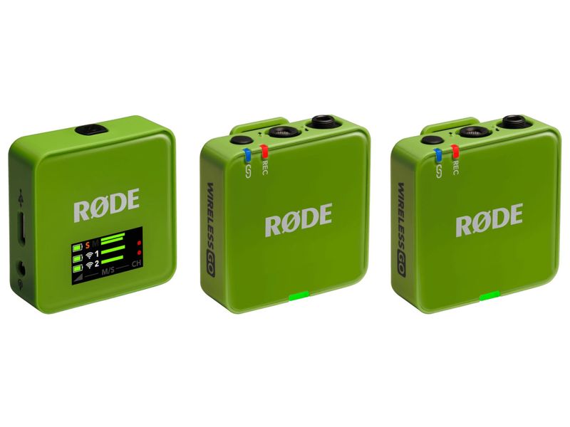 Rode Wireless GO Gen 3 Grün Kompaktes drahtloses 2-Kanal Mikrofonsystem