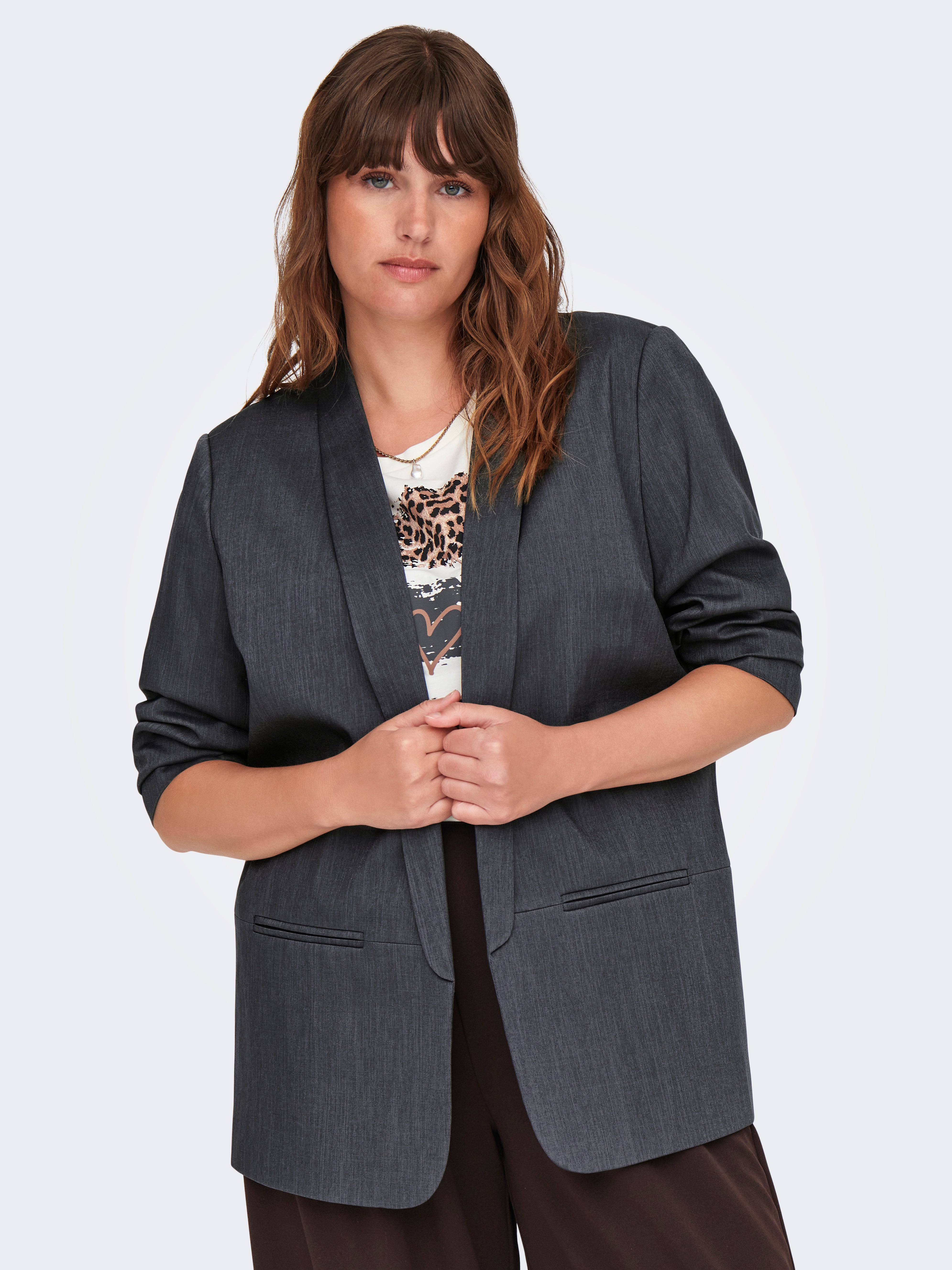 CARELLY Blazer Dark Grey Melange