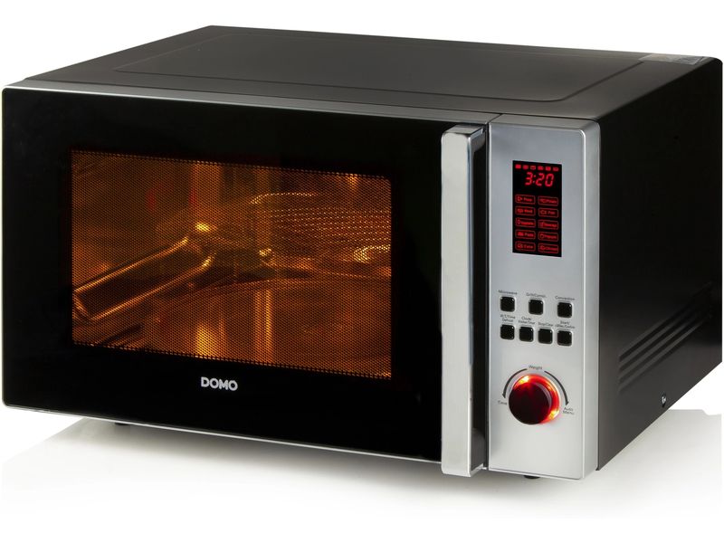 Domo Mikrowelle mit Grill DO24201C Schwarz Kombi-Mikrowelle inklusive Grillrost