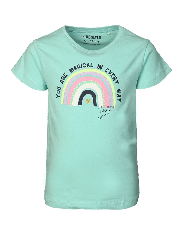 T-Shirt HAPPY DAYS mit Rock in türkis/grau
