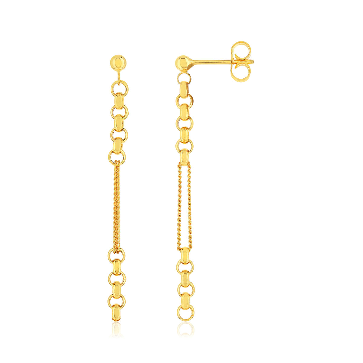 Boucles d'oreilles or jaune 375