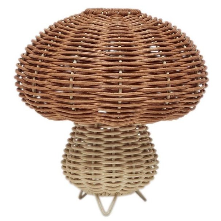 OYOY Paddenstoel Rattan nachtlamp tafellamp