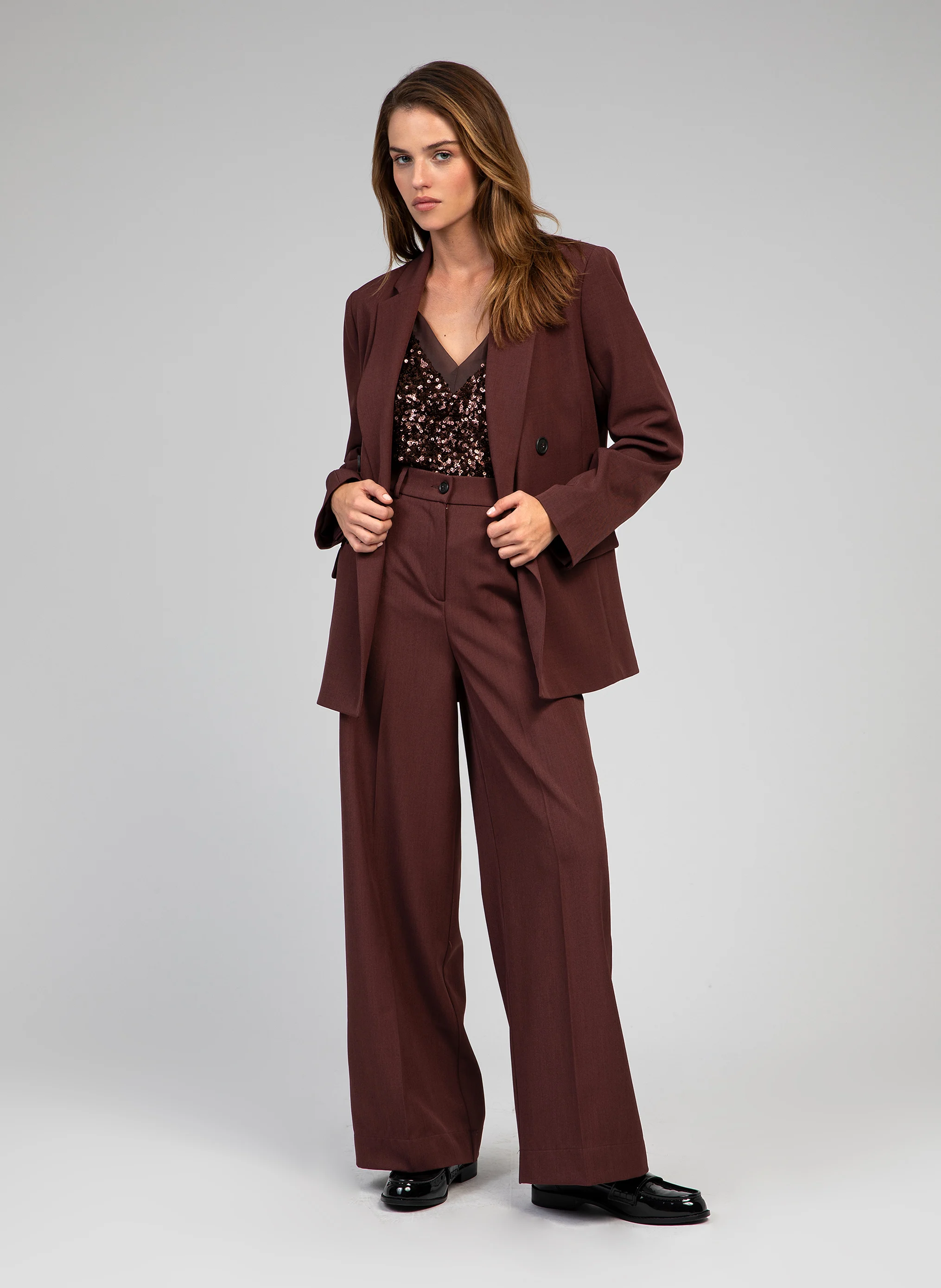 ZIGY - Veste col tailleur | Marron