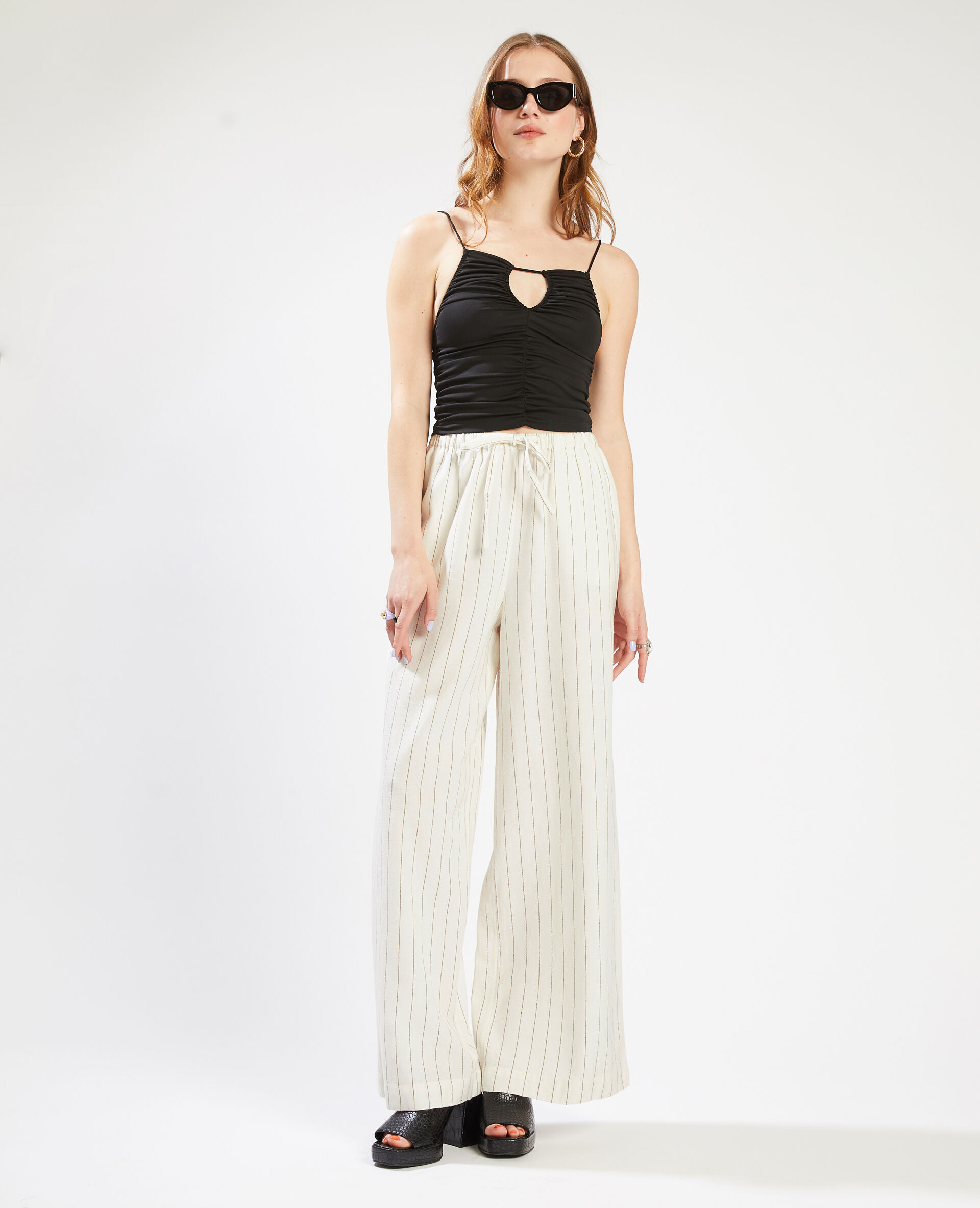 Pantalon large et droit SMALL - Rose clair