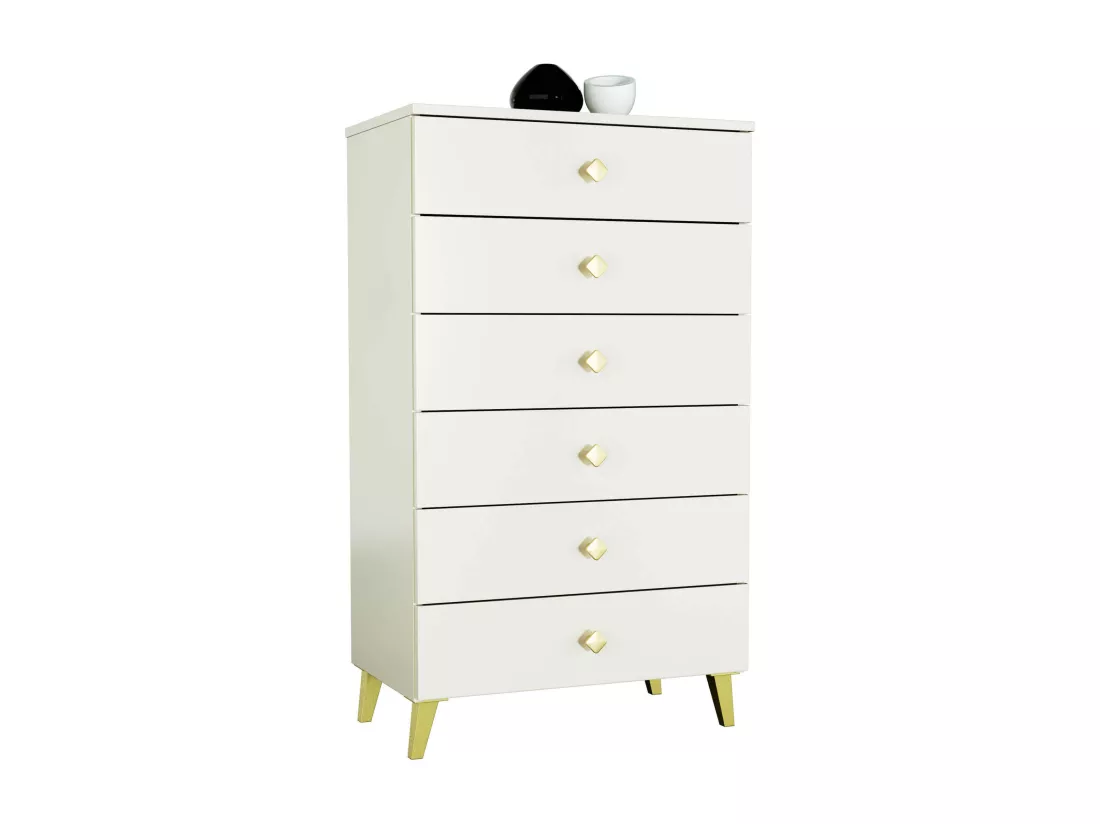 Commode AKORD MOBI Cachmire 60 cm 6 tiroirs 60x37x104 cm