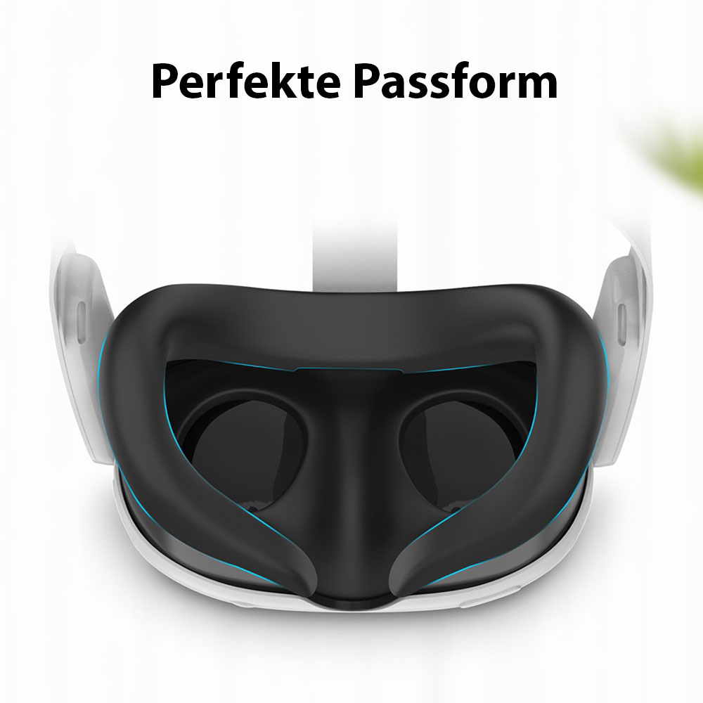 Meta Quest / Oculus Quest 3 Cover  Anti-Schweiss Gesichts Abdeckung aus Silikon - Schwarz
