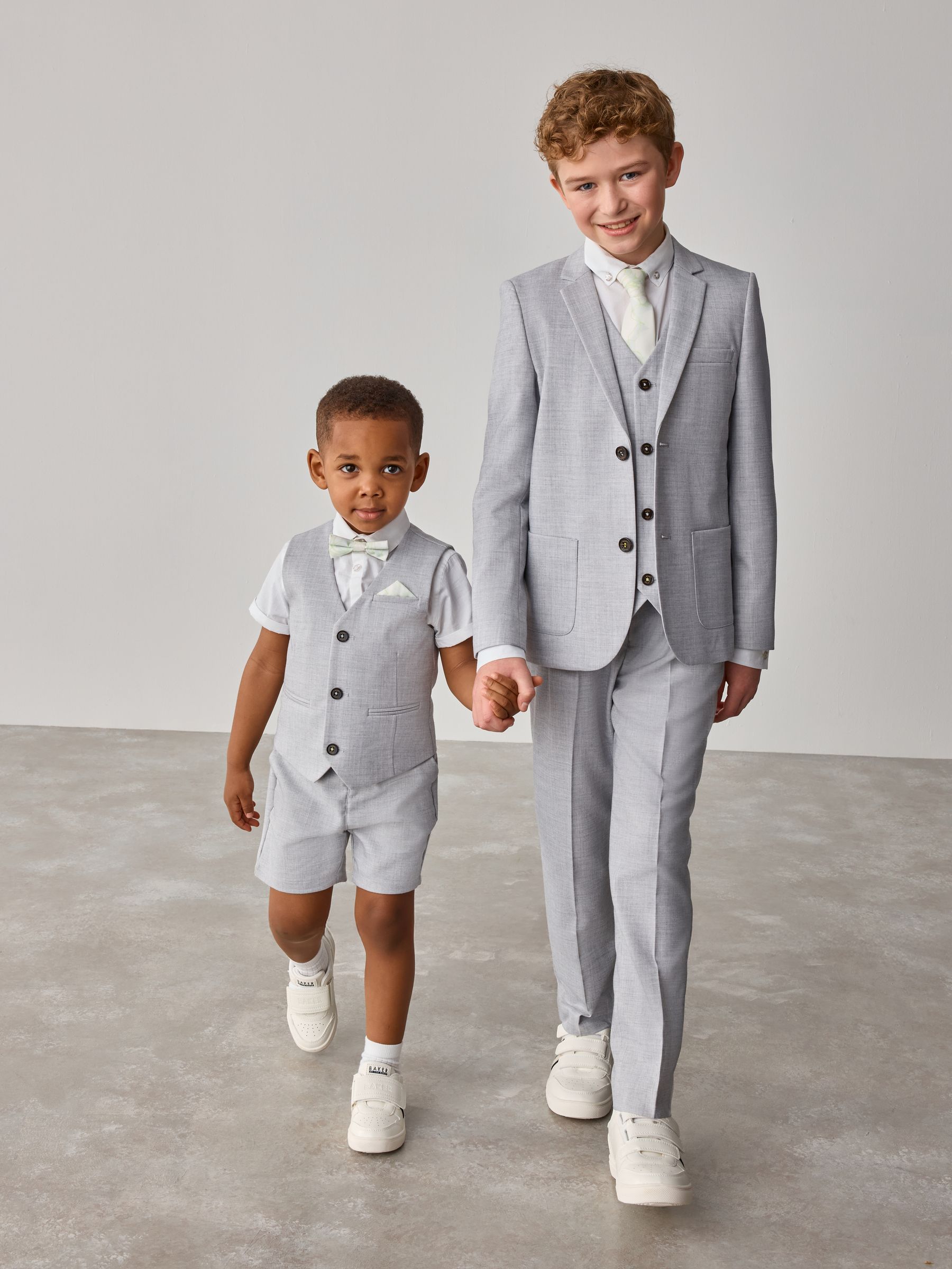 Baker by Ted Baker Grey Shirt Waistcoat and Shorts Set