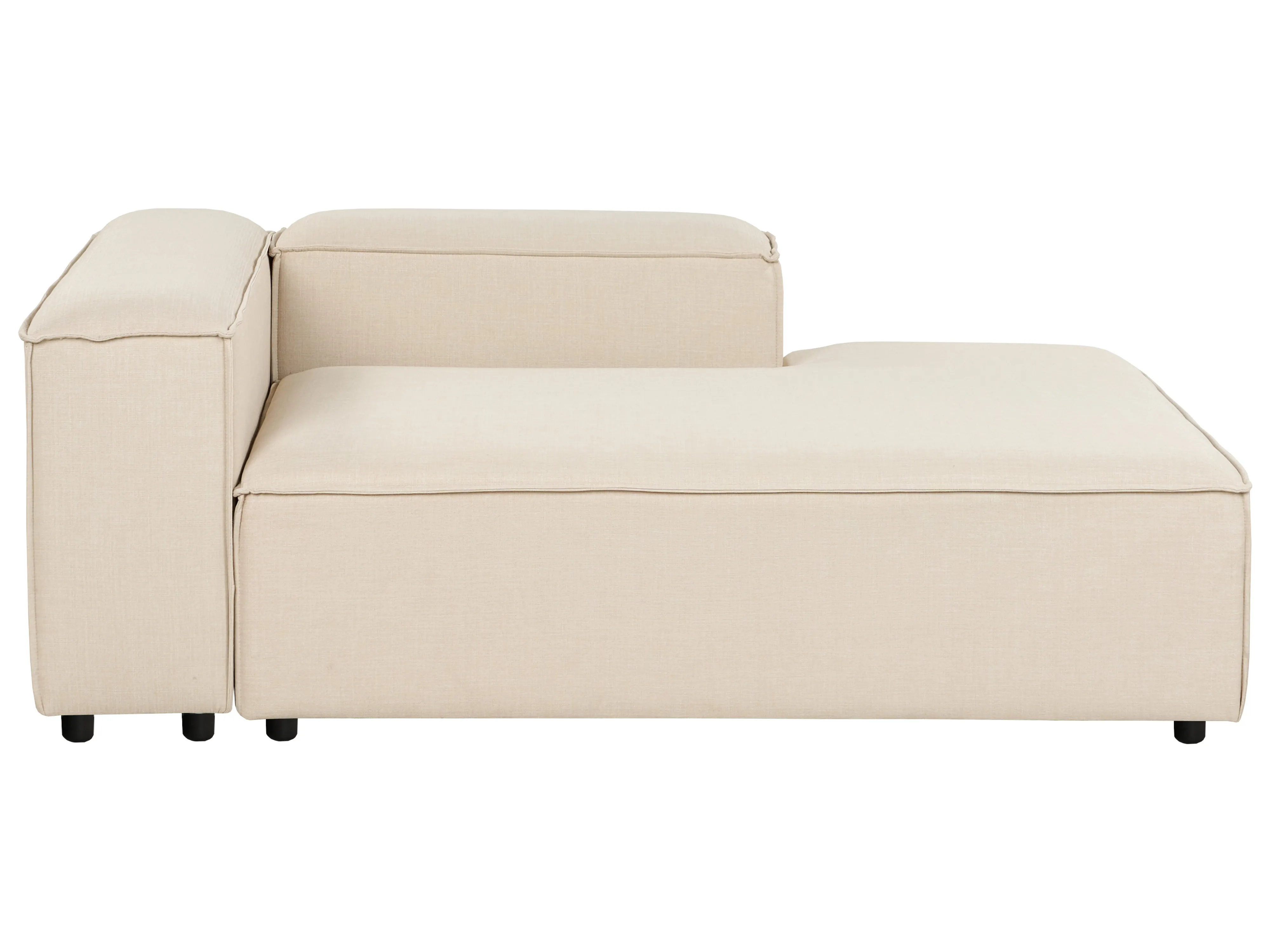 Modulaire hoekbank 3-zits ARDAL Stof Beige met ottomaan linkszijdig