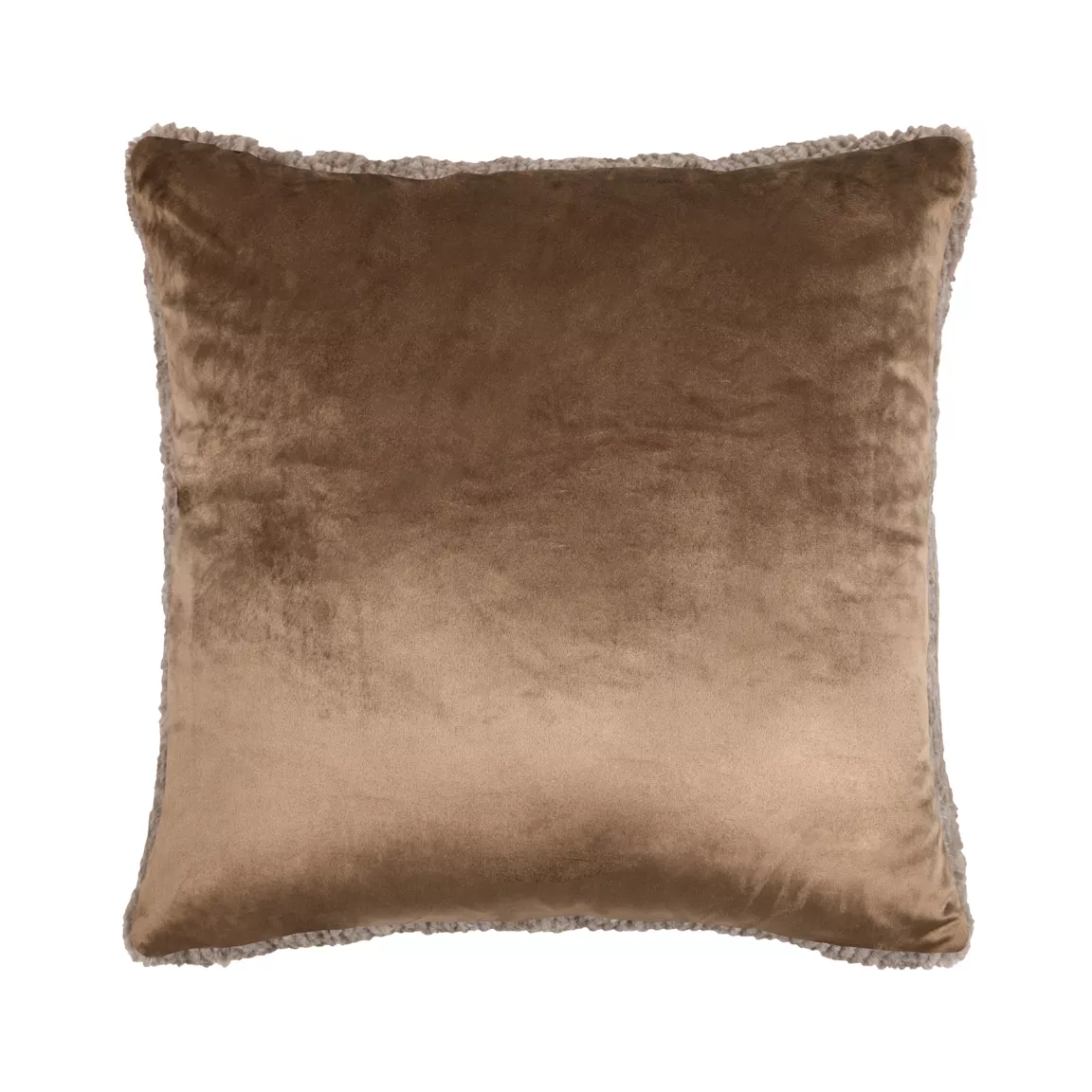 Coussin carré fausse fourrure (45 x 45 cm) Timmy Taupe