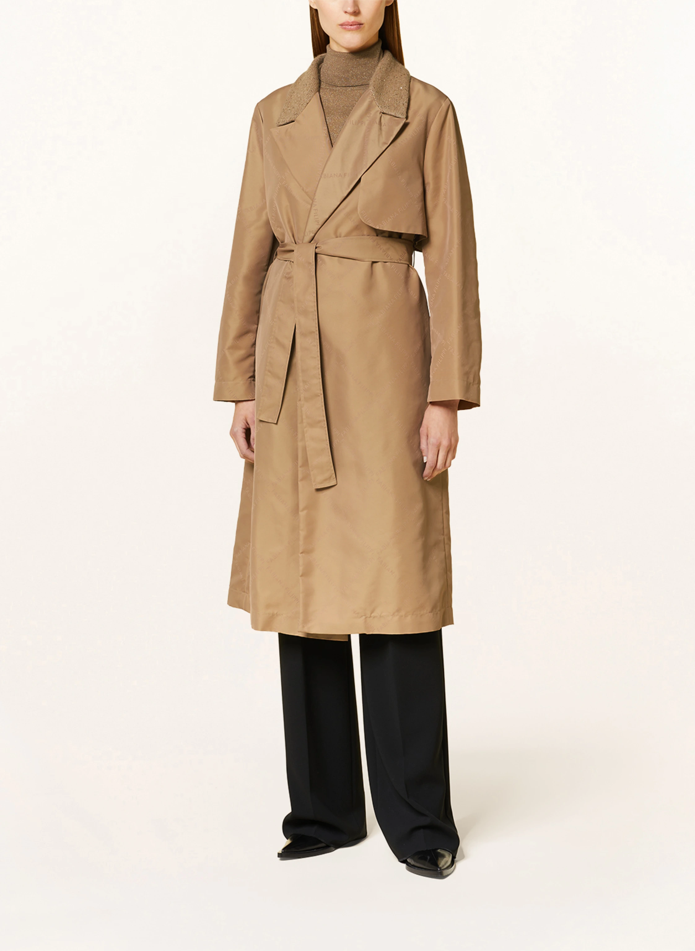 FABIANA FILIPPI Trenchcoat mit Pailletten