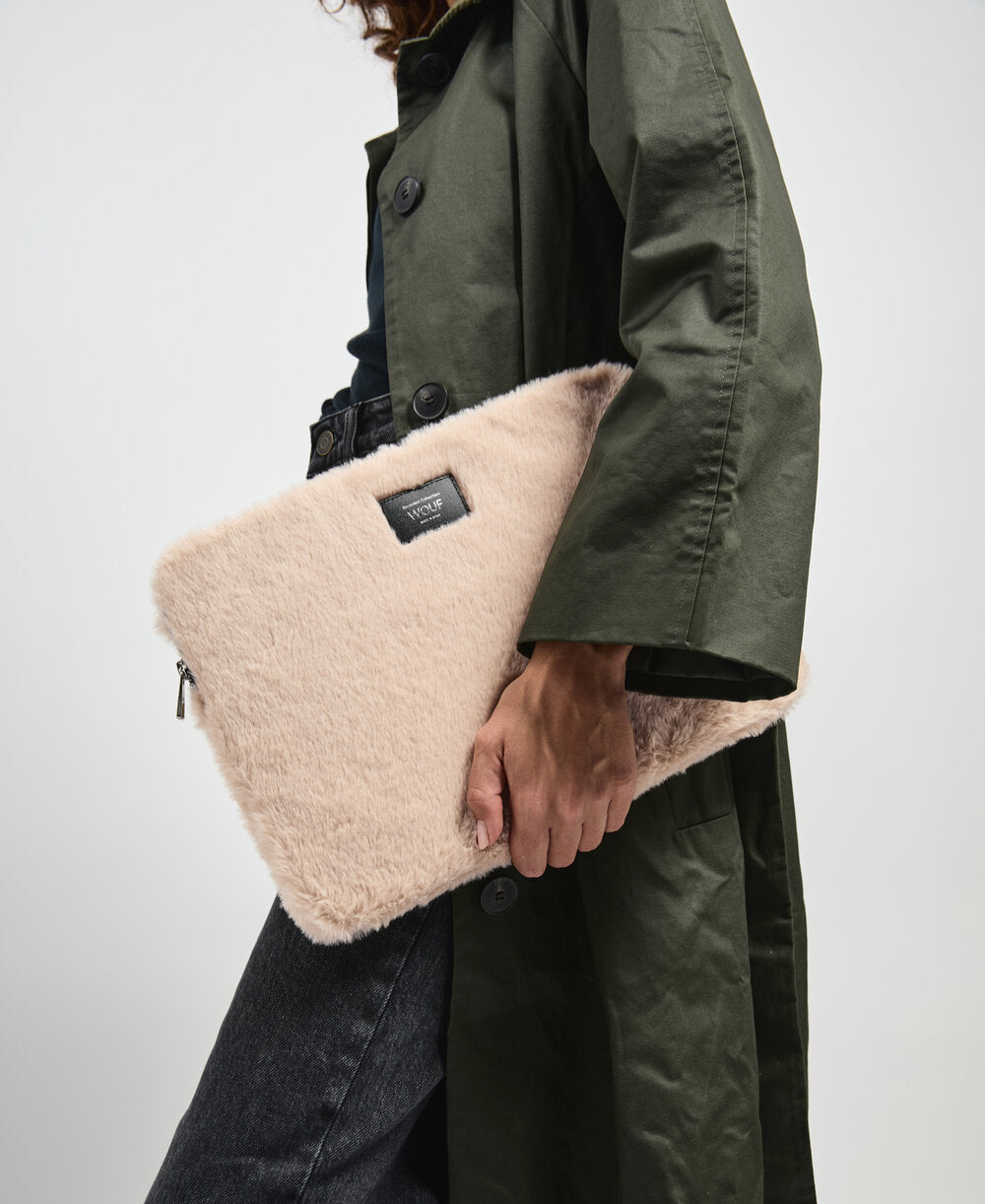 Wouf  Nevada Computer Sleeve, 13/14 - Light Beige