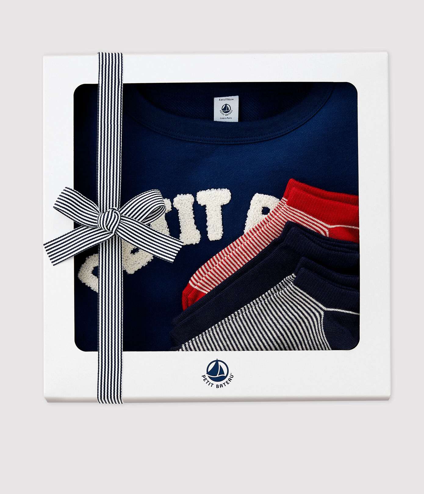 Coffret cadeau sweat et chaussettes enfant garçon
