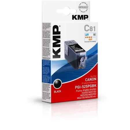 KMP Tinte C81, Farbe: black pigmented, Inhalt: 19ml