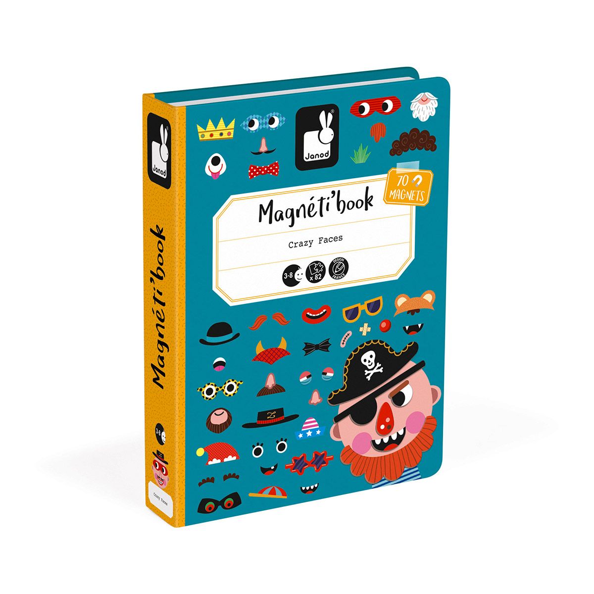 Magneti'Book Crazy Faces - Bleu