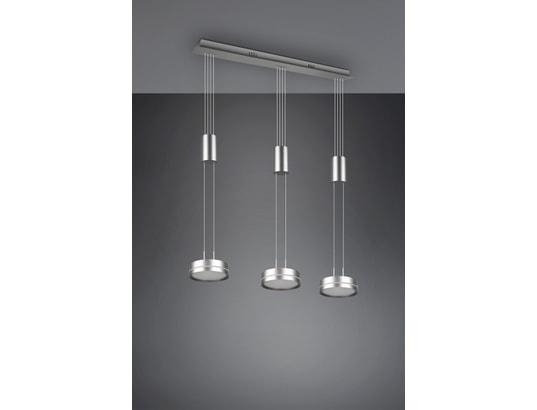 TRIO - Lustre Franklin - suspension d'intérieur 3 led - coloris nickel mat...