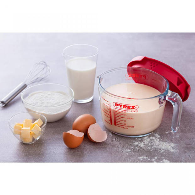 Pyrex maatbeker - met deksel - 1 liter