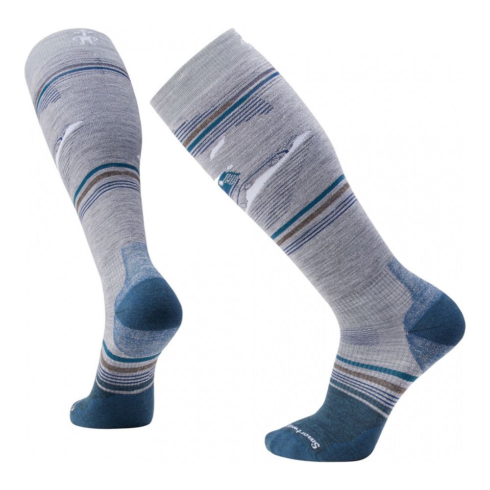 Smartwool TARGETED CUSHION PISTE MACHINE OTC - Chaussettes Homme light gray