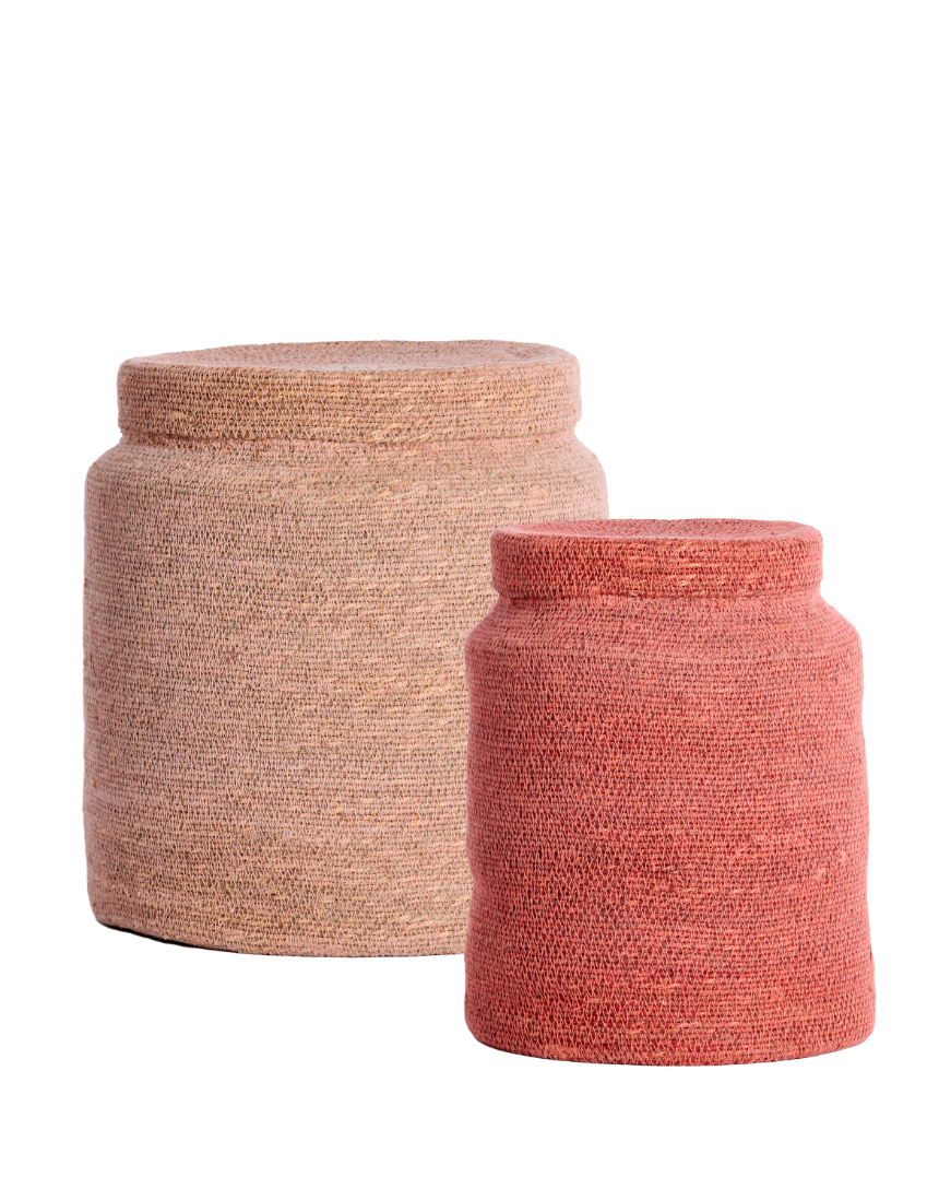 Light & Living - Mand BETANIA - Ã33x38cm - Roze - Set van 2