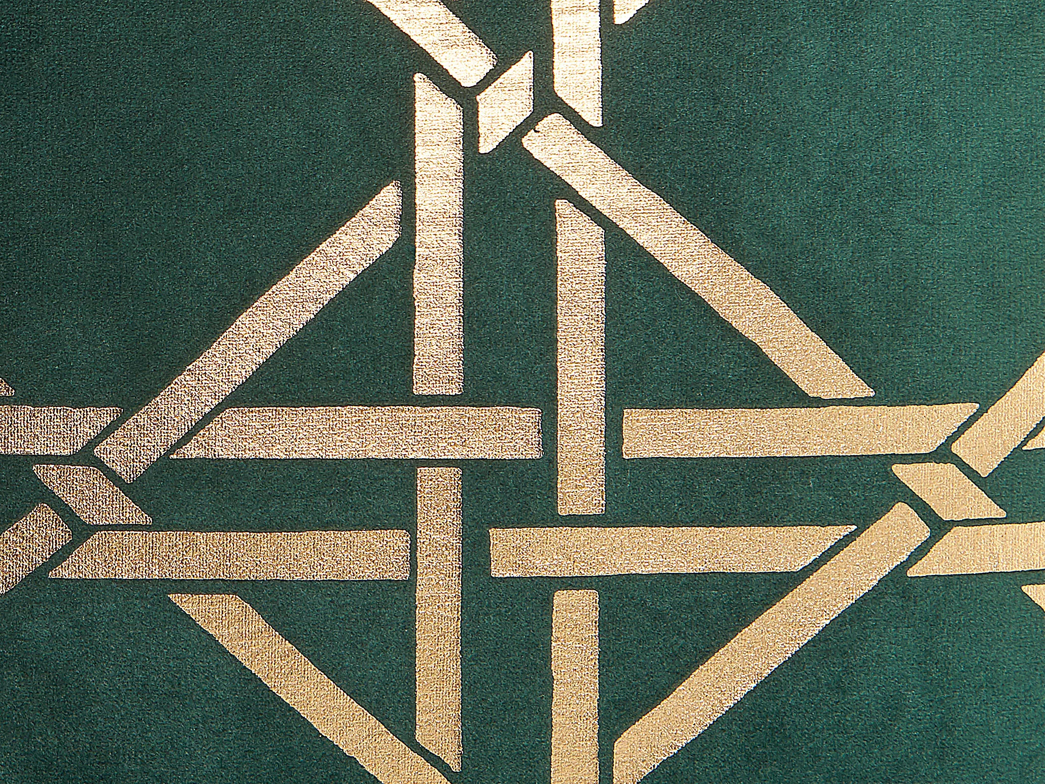 Set van 2 sierkussens CASSIA 45 x 45 cm Donkergroen geometrisch patroon