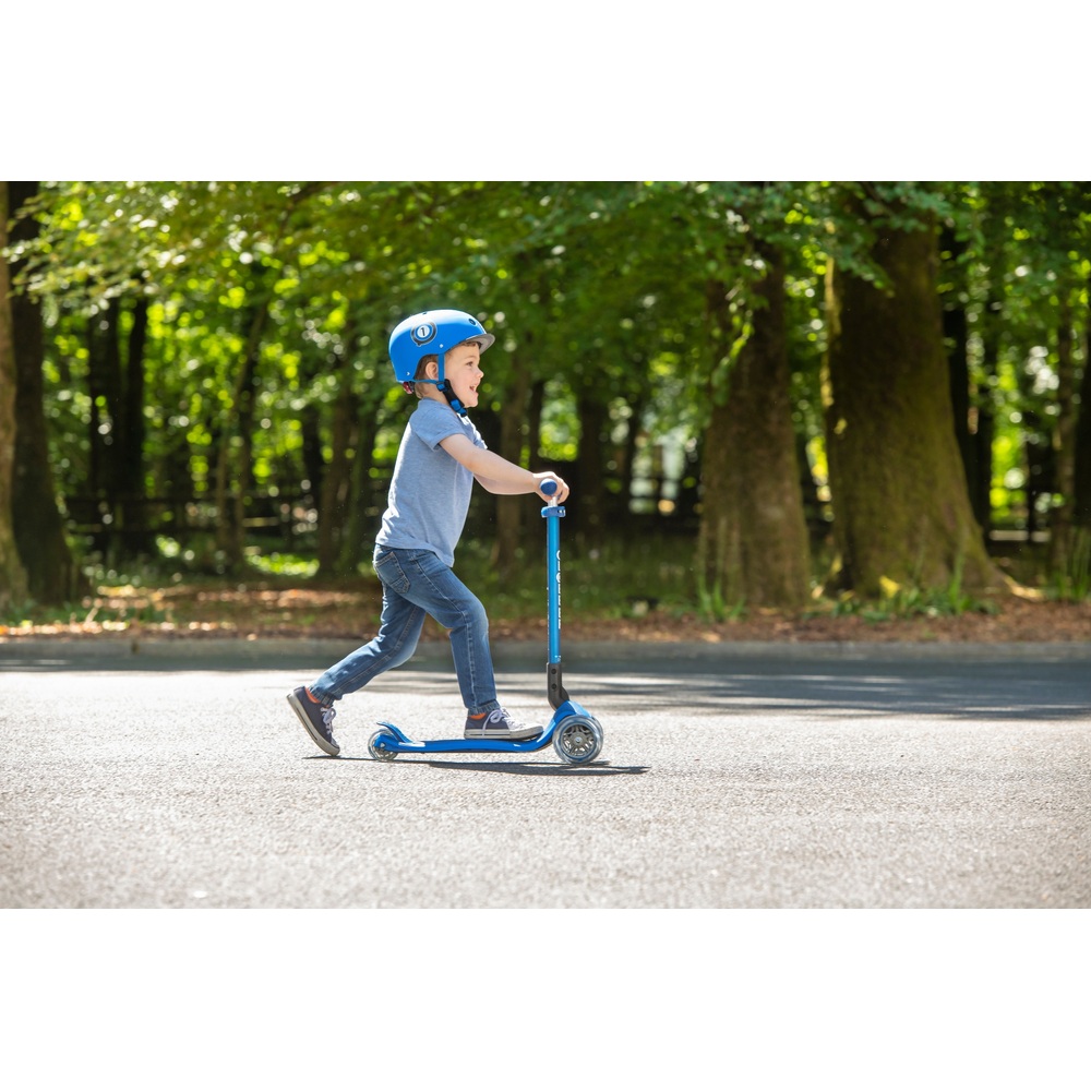 Globber PRIMO Faltbarer Scooter mit Beleuchtung, Marineblau